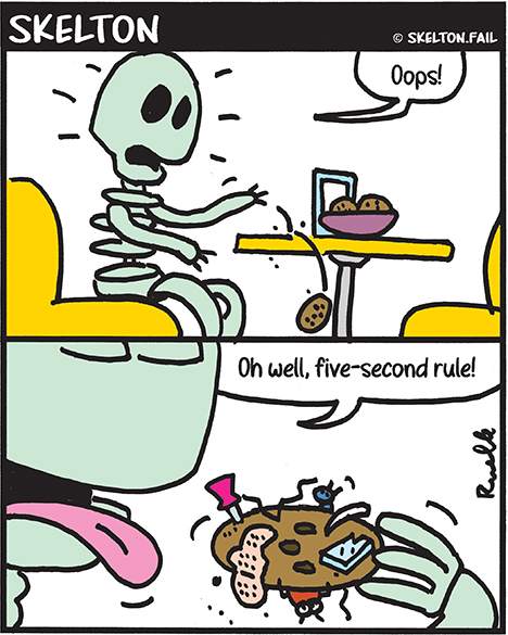 Skeleton with cookies