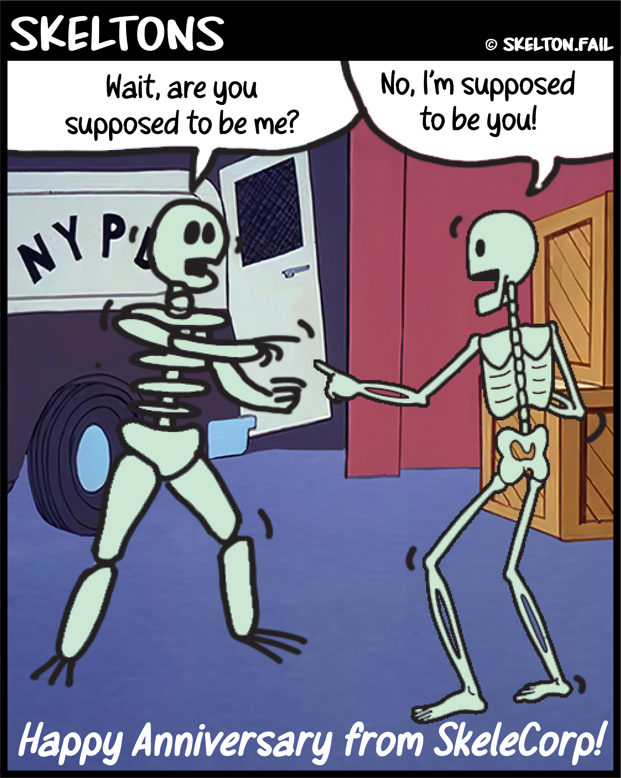 Pointing Skeleton meme