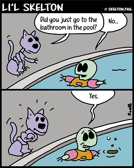 Li’l Skelton – Putting the Poo in Pool&nbsp;💩
