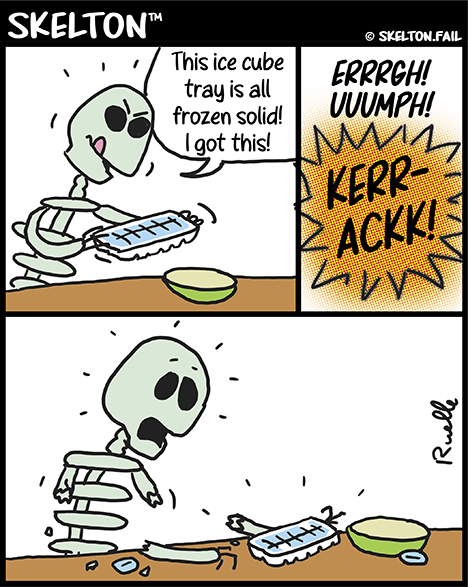 Skeleton ice cubes