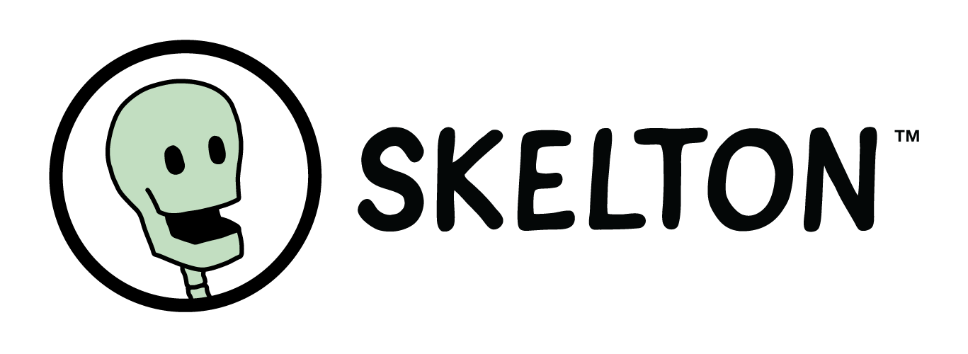 SKELTON graphic image and text title
