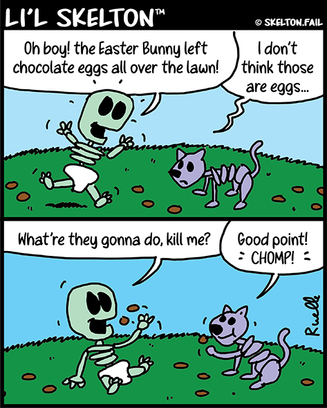 Skeleton easter eggs