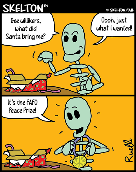 Skeleton wins a peace prize