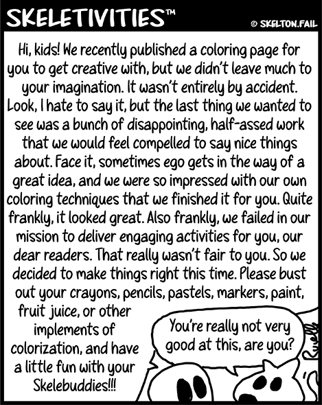 Skeleton baby has something to say