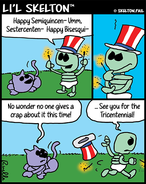 Baby skeleton celebrates America 250