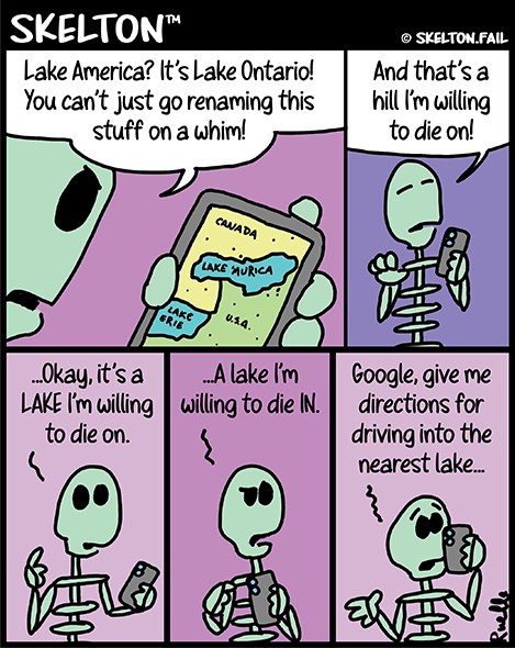 Skeleton does not approve of Lake America