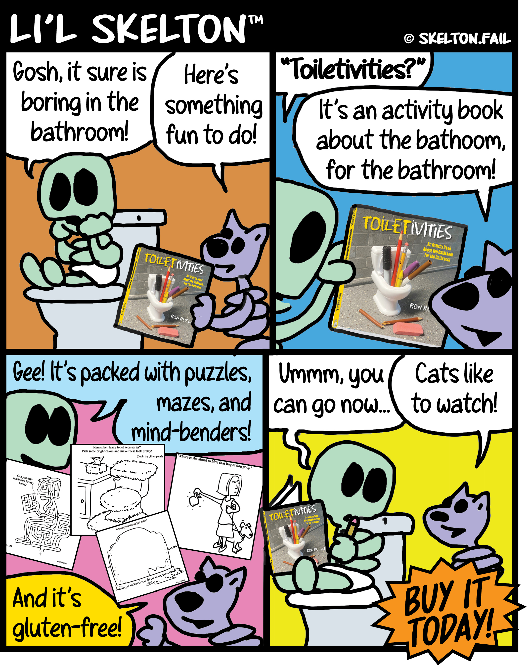 Bathroom and toilet activity book